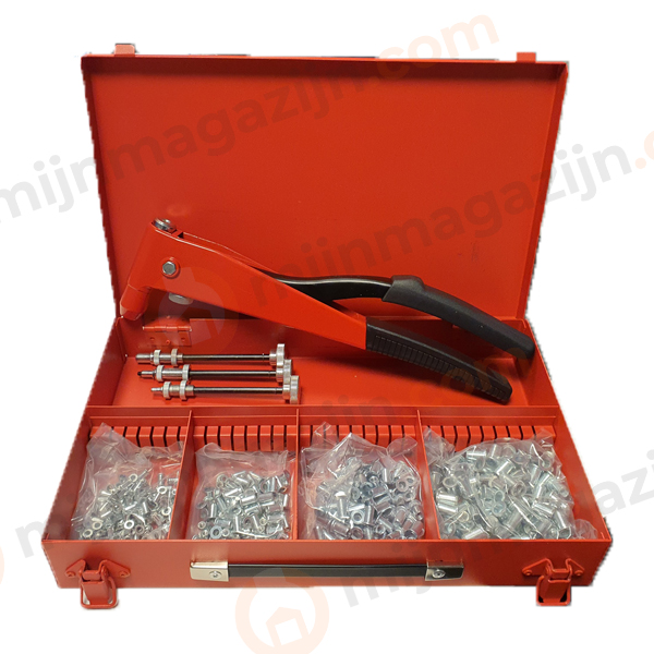 Blindklinkmoertang CNX55 in kist M3/M6 + assorti