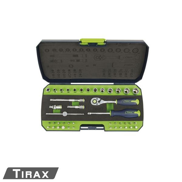Tirax dopsleutelset 1/4″ 43-delig