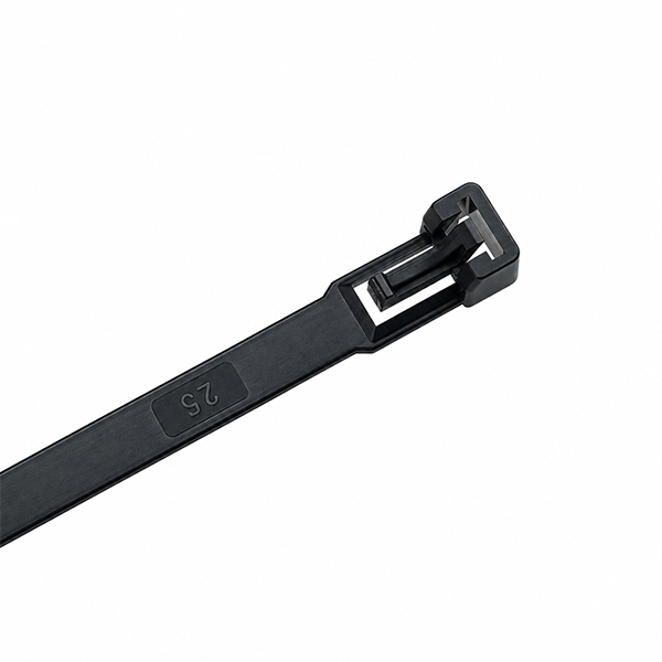 Kabelbinder zwart 370×7.6mm hersluitbaar 100st.
