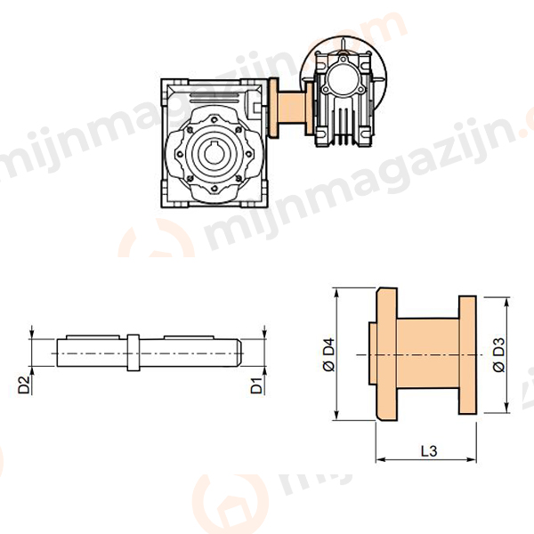 Koppelset dubb. WWR 040/075-90  18/19mm