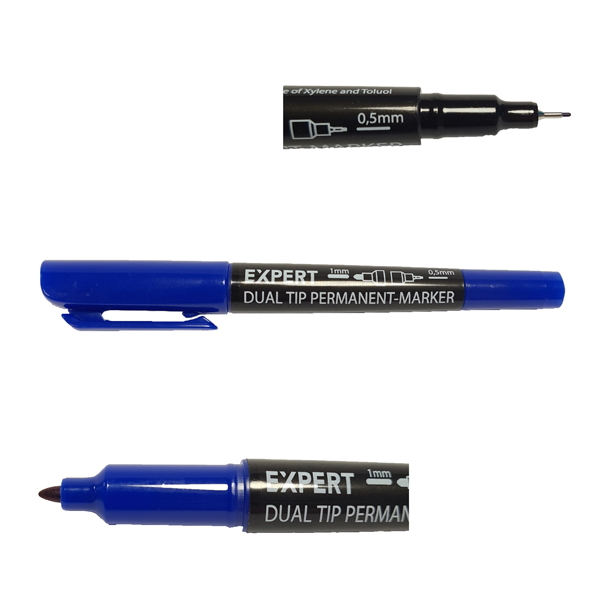 Expert duo marker fijn 0.5/1.0mm Blauw