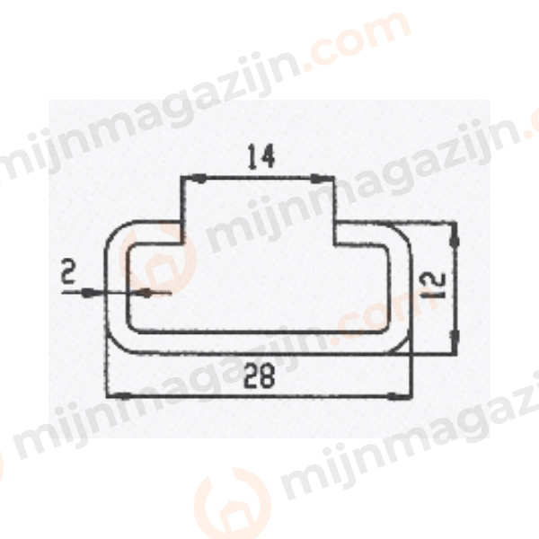 C10 profiel staal EVZ L=2000mm
