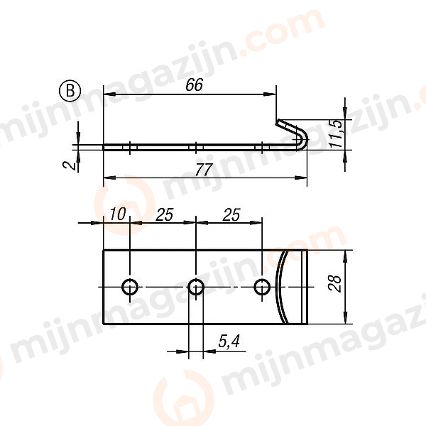 Tegenhaak spansluiting EVZ tbv 457001