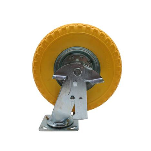 Zwenkwiel + rem PU band 8″ 210mm