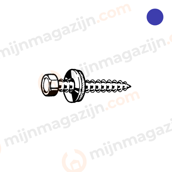 Dunblikschroef met EPDM ring 6×25 A2/Bi-metaal