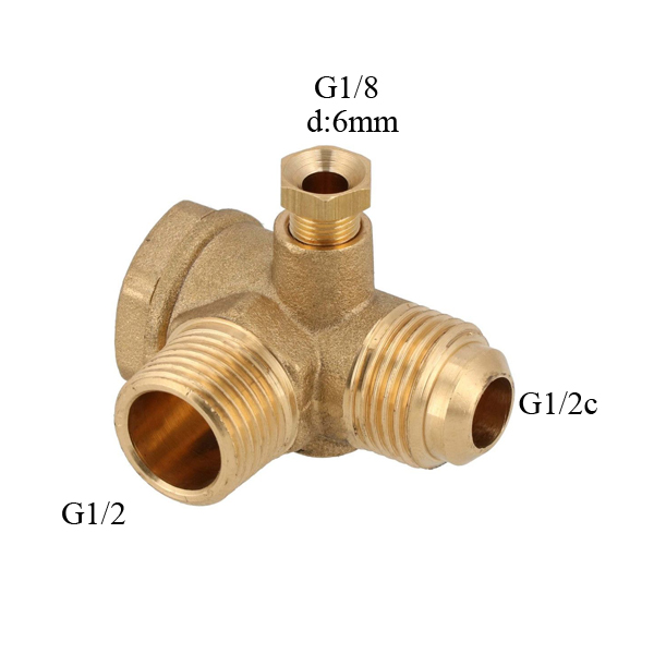 Terugslagklep voor compressor 1/2cx1/2×1/8