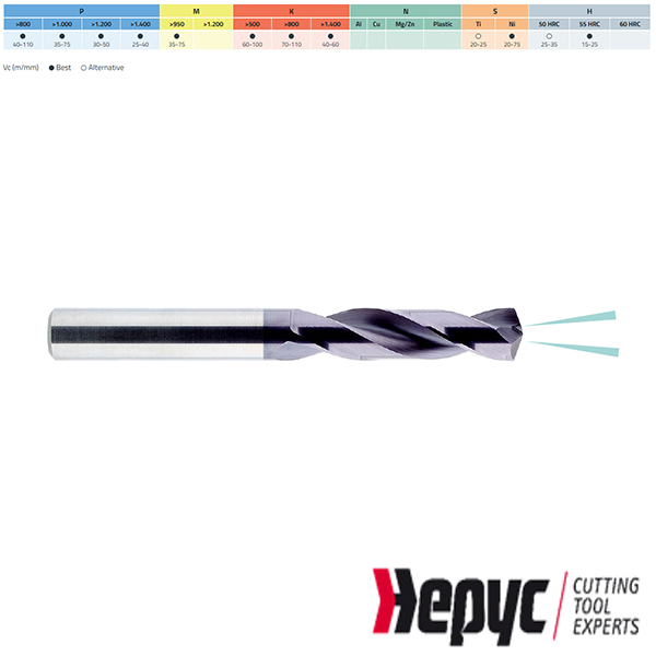Hepyc HM TIALN boor D6537S IK 3XD 3.60mm