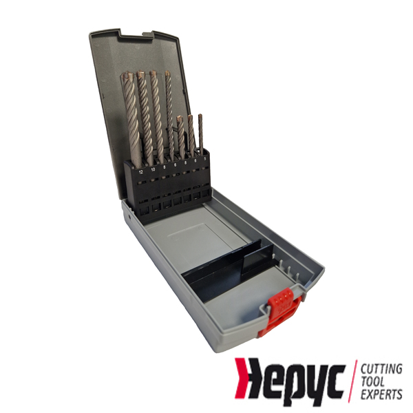 Hepyc borenset SDS-PLUS 4-snijders 5-12mm  7-dlg