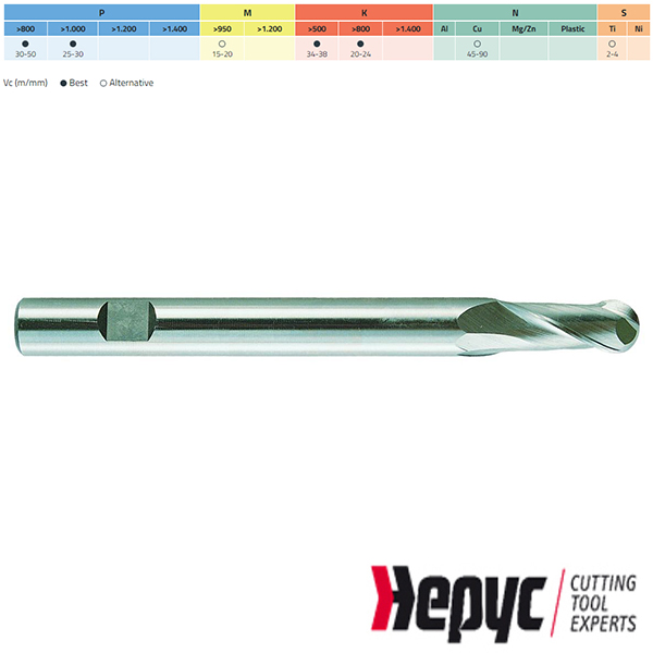 Hepyc Radiusfrees lang HSSE Weldon 2Z 6×68