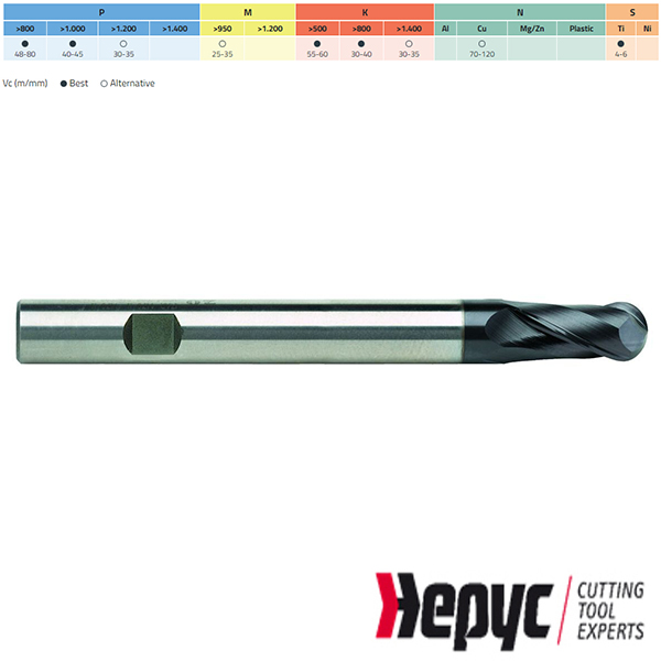 Hepyc Radiusfrees lang HSSE TIALN Weldon 2Z 8×88
