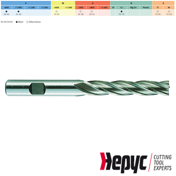 Hepyc vingerfrees lang HSSE Weldon 4Z 8x88mm