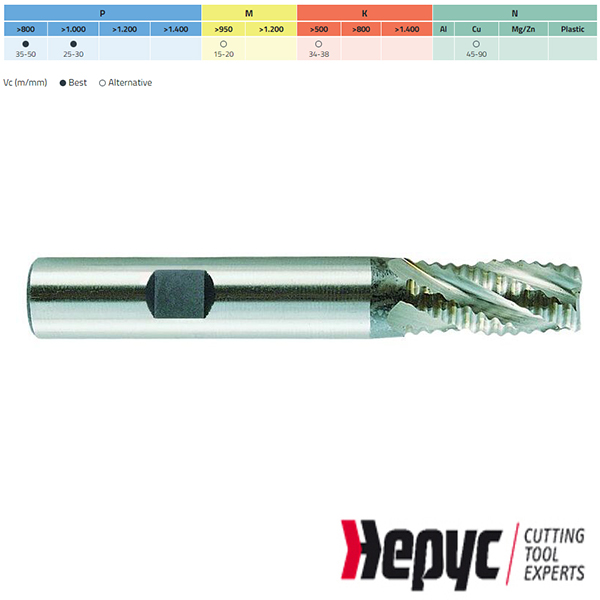 Hepyc ruwfrees HSSE Weldon 4Z 13mm