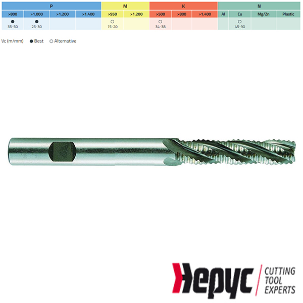 Hepyc ruwfrees lang HSSE Weldon 4Z 18x123mm