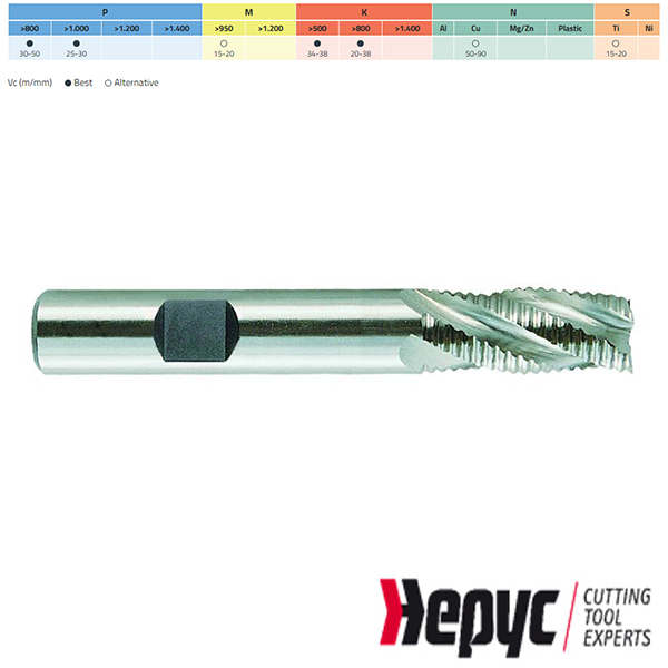 Hepyc ruwfrees fijn HSSE TIALN Weldon 4Z 20mm