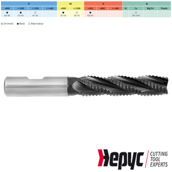 Hepyc ruwfrees lang HM Tialn Weldon 4Z 14mm