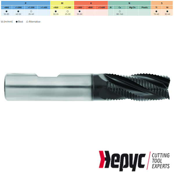 Hepyc ruwfrees fijn HM TIALN Weldon 4Z 16mm