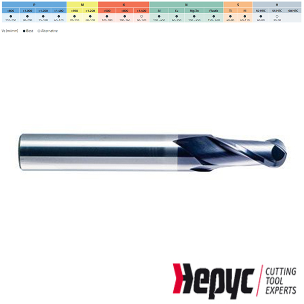 Hepyc Radiusfrees HM TIALN lang 2Z/30 10mm