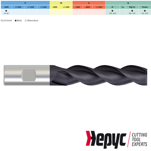 Hepyc univ.frees XXL HSSE TIALN Weldon 3Z 8x88mm