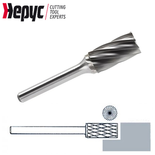 Hepyc stiftfrees cil.kopvert. Alu 6x10mm L=19mm