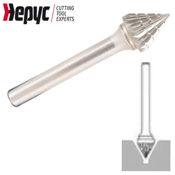 Hepyc stiftfrees kegel 90 graden HM 6x16mm