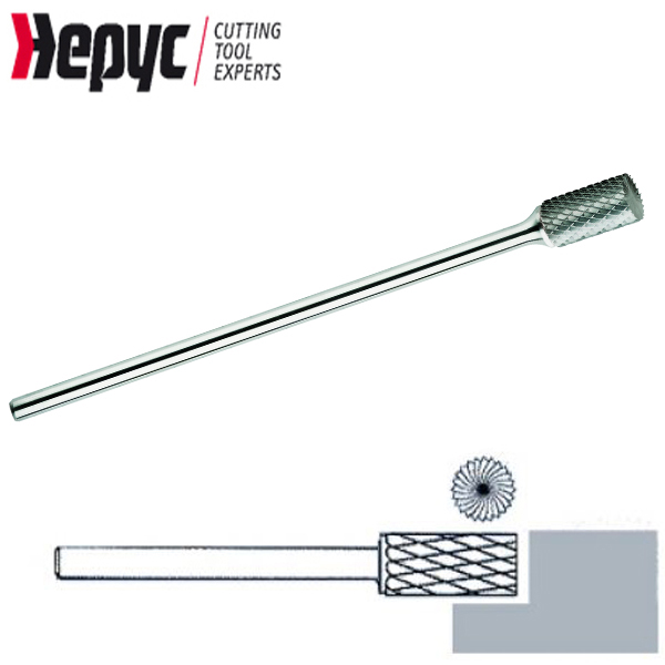 Hepyc stiftfrees lang cil.kopvert. 6x6mm L=16/162mm