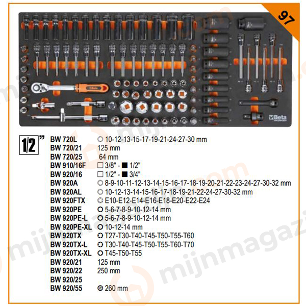 Beta worker 2400S XLO9/E-XXL C24SAXL/9 + 716dlg set - Afbeelding 2