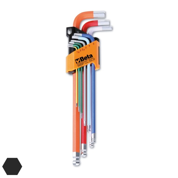 Beta 96BP-CL/SC9 Rainbow inbussleutelset 1.5-10mm