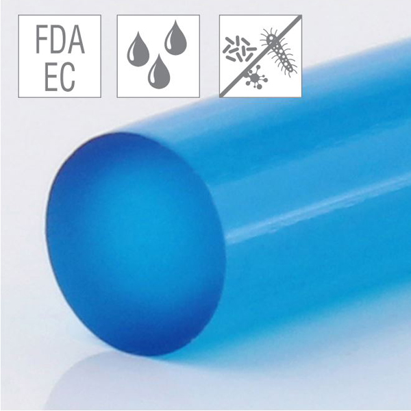 Volta rondsnaar glad blauw RPB  6mm p/m