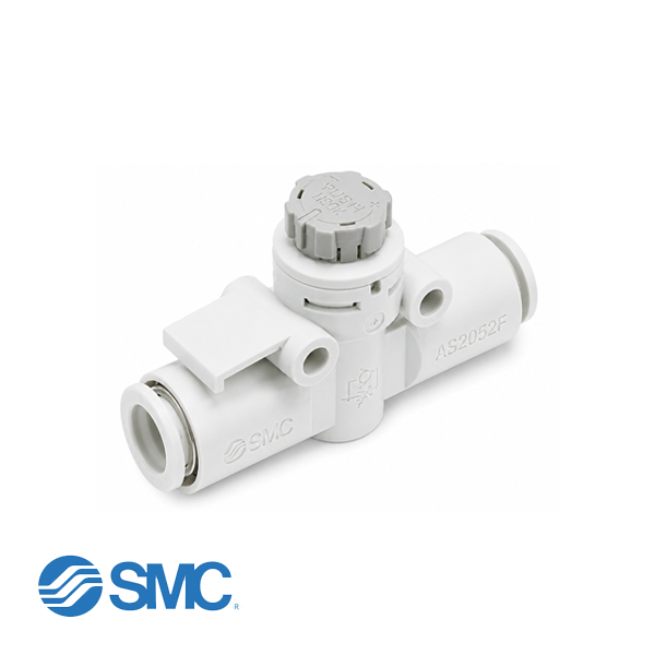 SMC AS1002F-04A snelheidsregelventiel 4mm inline