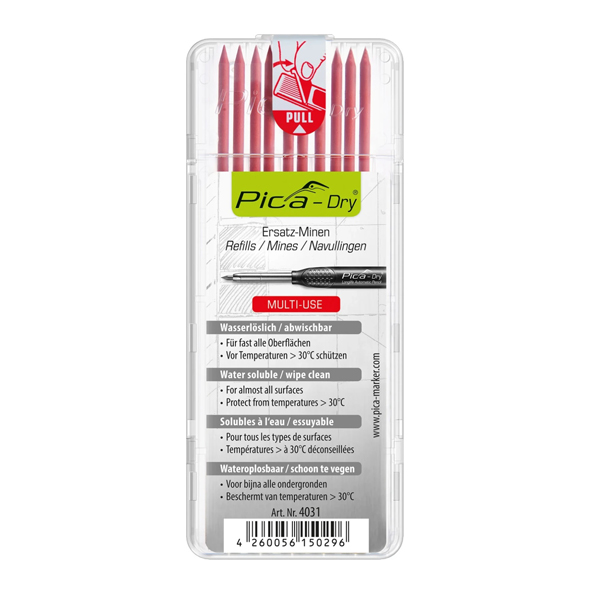 Pica Dry 4031 vullingen rood 10 stuks
