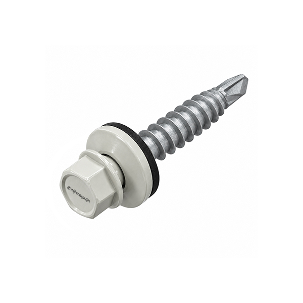 HiLo zelfb. 6K schroef 6.3×38 RVS 410 RAL9002