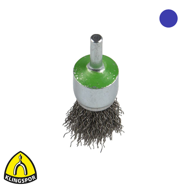 Klingspor penseelborstel RVS rond 12x25mm 0.30mm