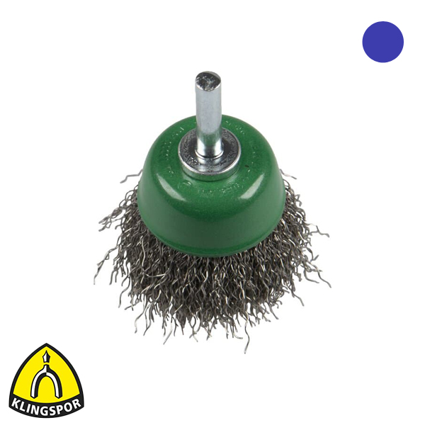 Klingspor stiftkomborstel RVS rond 50x24mm 0.30mm