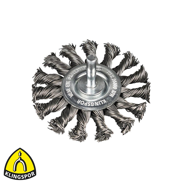 Klingspor stiftrondborstel staal getordeerd 75x19mm