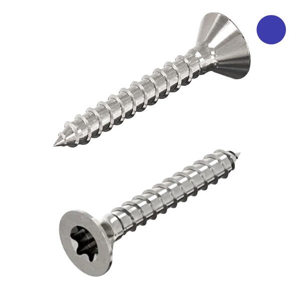 Verzonken kopschr. 4.0x40 TX20 verst. kop RVS A4 - Afbeelding 2