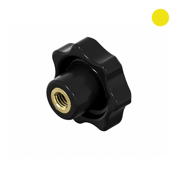 D6336 Sterknop Bakeliet inw. 80mm M16x50 messing