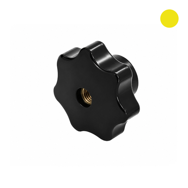 D6336 Sterknop Bakeliet inw. open 63mm M12 messing
