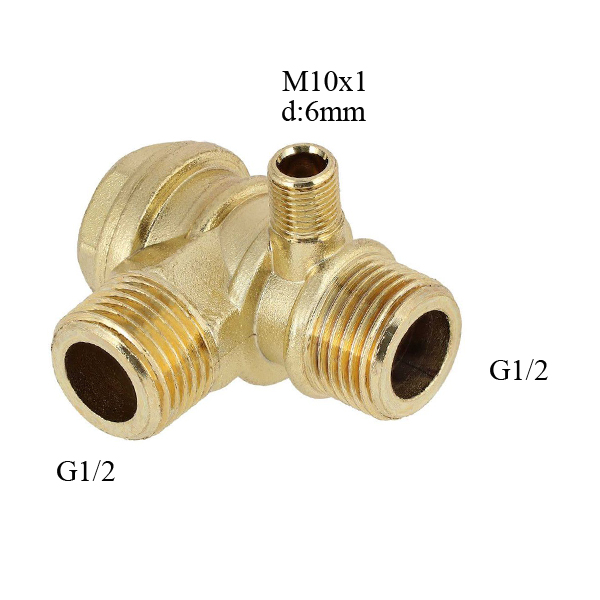 Terugslagklep voor compressor 1/2×1/2xM10x1 (6mm)
