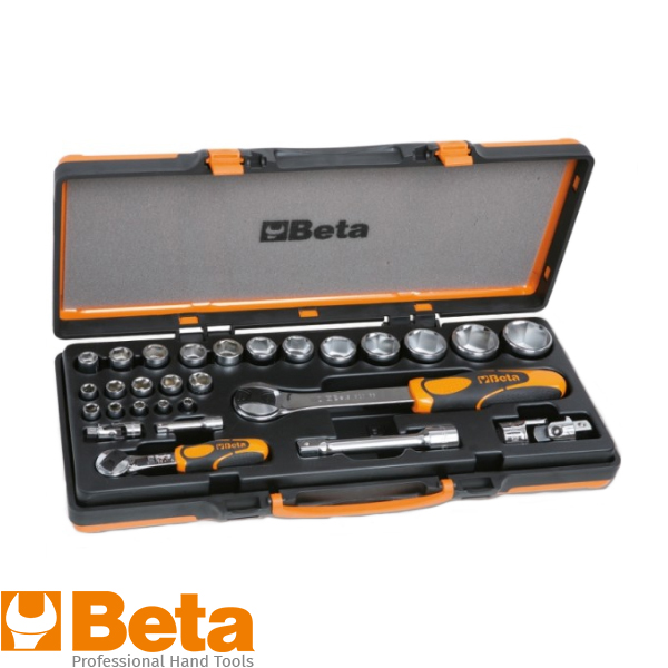 Beta 902A/C22 dopsleutelset 1/4 en 1/2 28 delig