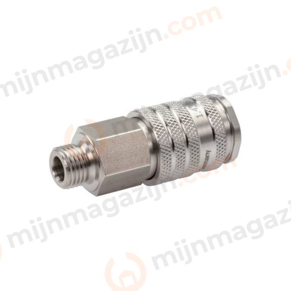 Euro snelkoppeling 1/4 buiten RVS