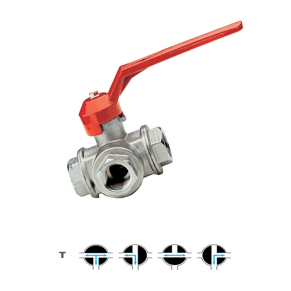 Kogelafs. MSV 3-weg T-boring 1/4