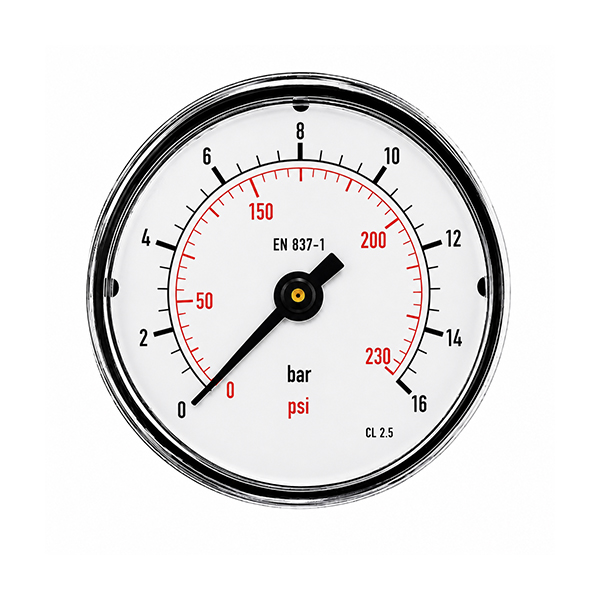 Manometer 40mm knstst. 0-16 BAR 1/8 achter