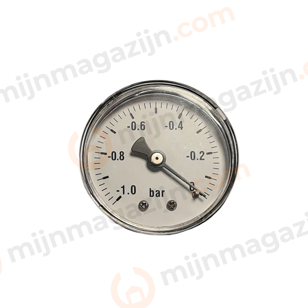 Vacuum meter -1 tot 0 bar 40mm glyc.1/8 Achter
