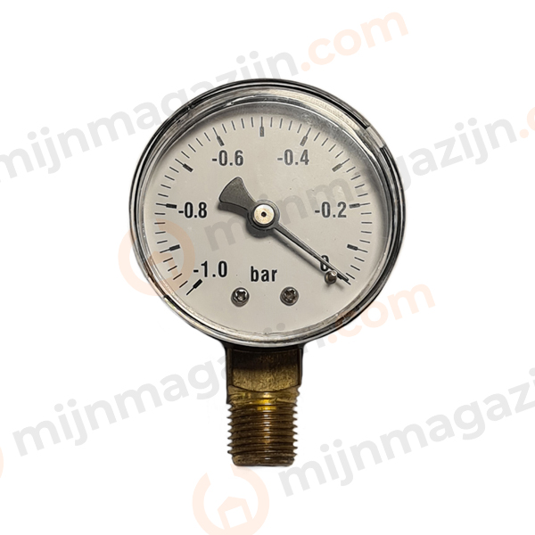 Vacuum meter -1 tot 0 bar 50mm 1/8 BSPT Onder