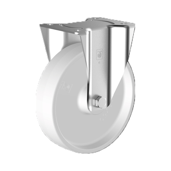 Nylon Bokwiel 125mm plaatbev. 300kg