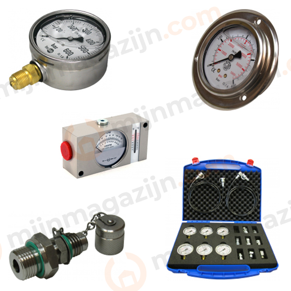 Manometers, meetkoppelingen, pijl & kijk glazen