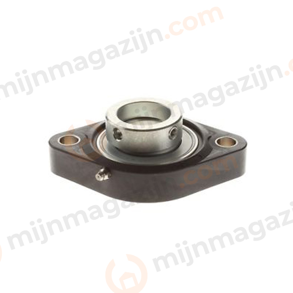 Lagerblok gietijzer met knelring en smeernippel