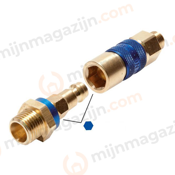 Snelkoppeling blauw codering