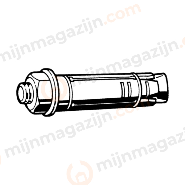 Keilbout draadeind staal