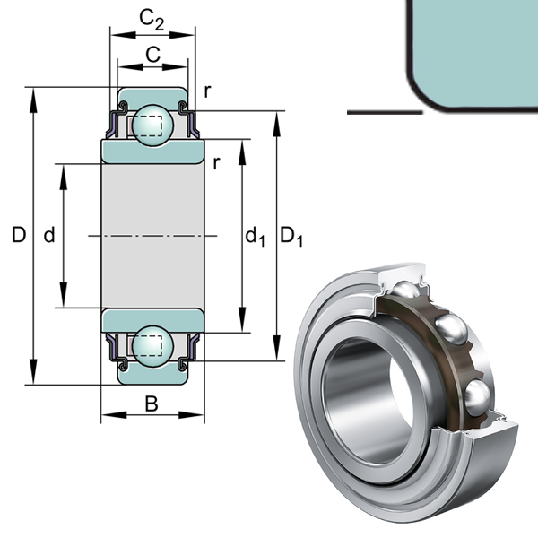 Steunlagers met verlengde binnenring